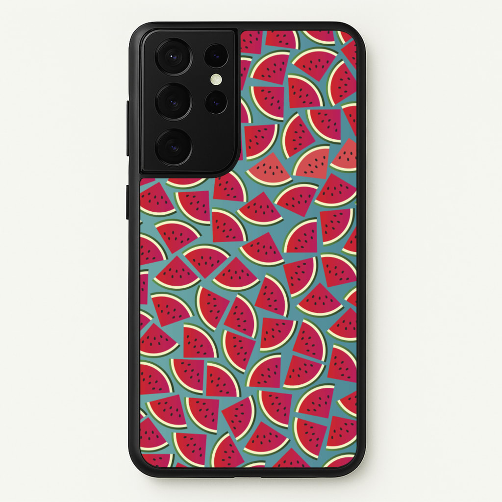 Watermelons - Fruit Patterns  - Fruit Patterns Phone Case for Galaxy S21 Ultra