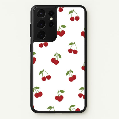 Cherries - Fruit Patterns  - Fruit Patterns Phone Case for Galaxy S21 Ultra