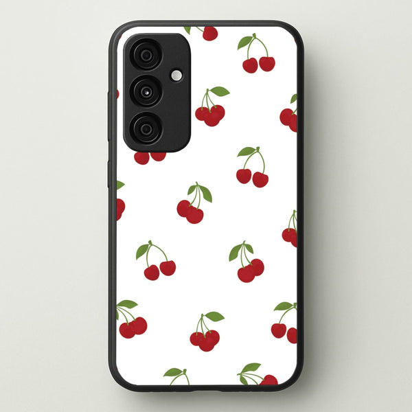 Cherries - Fruit Patterns  - Fruit Patterns Phone Case for Galaxy A35