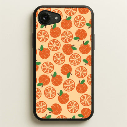 Textured Oranges Pattern  - Fruits Phone Case for iPhone 16e