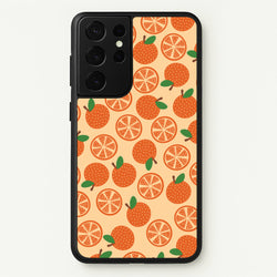 Textured Oranges Pattern  - Fruits Phone Case for Galaxy S21 Ultra