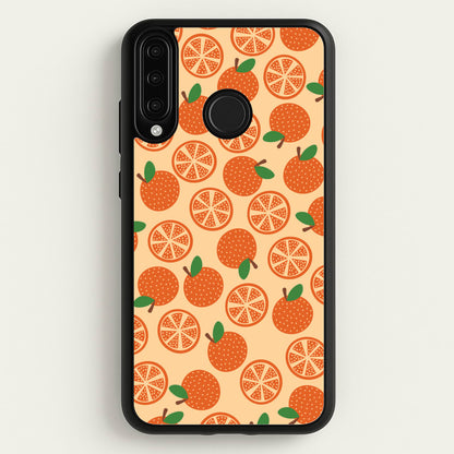 Textured Oranges Pattern  - Fruits Phone Case for Huawei P30 Lite