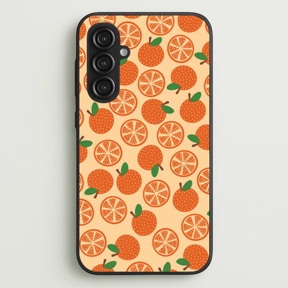Textured Oranges Pattern  - Fruits Phone Case for Galaxy S23FE