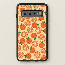 Textured Oranges Pattern  - Fruits Phone Case for Galaxy S10