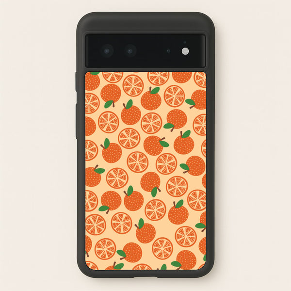 Textured Oranges Pattern  - Fruits Phone Case for Google Pixel 6