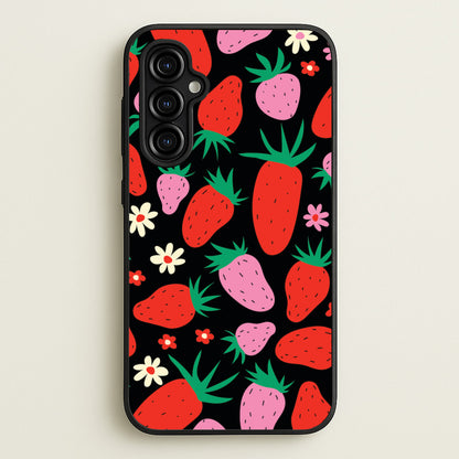 Abstract Strawberries Pattern  - Fruits Phone Case for Galaxy A54