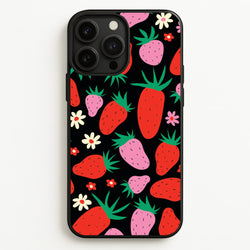 Abstract Strawberries Pattern  - Fruits Phone Case for iPhone 13 Pro Max