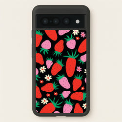 Abstract Strawberries Pattern  - Fruits Phone Case for Google Pixel 7 Pro