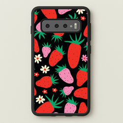 Abstract Strawberries Pattern  - Fruits Phone Case for Galaxy S10 Plus