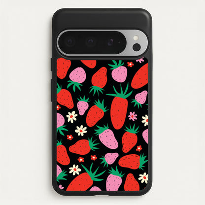 Abstract Strawberries Pattern  - Fruits Phone Case for Google Pixel 9 Pro XL