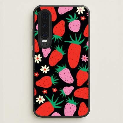 Abstract Strawberries Pattern  - Fruits Phone Case for Huawei P30