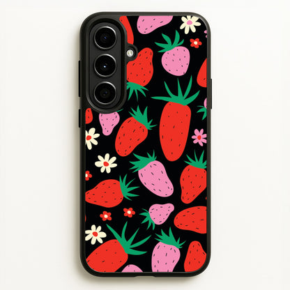 Abstract Strawberries Pattern  - Fruits Phone Case for Galaxy A56