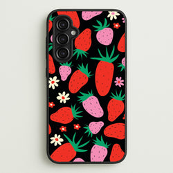 Abstract Strawberries Pattern  - Fruits Phone Case for Galaxy A14