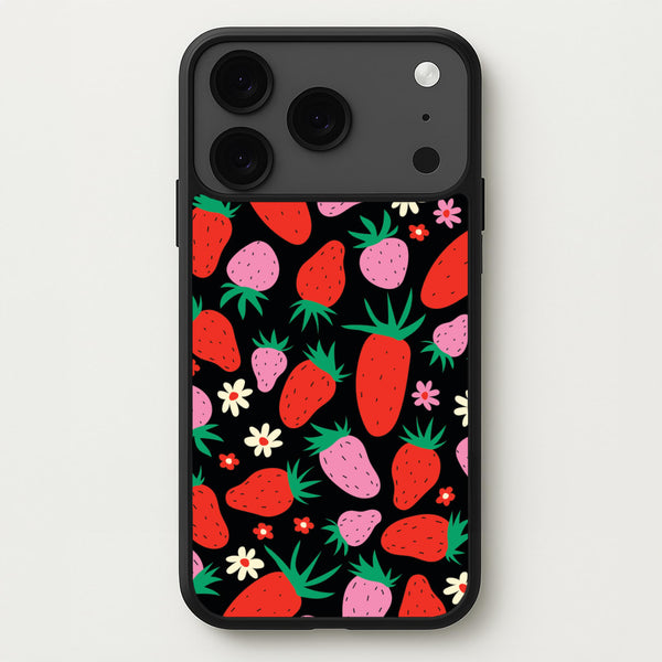 Abstract Strawberries Pattern Phone Case for iPhone 17 Pro