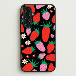 Abstract Strawberries Pattern  - Fruits Phone Case for Galaxy A16