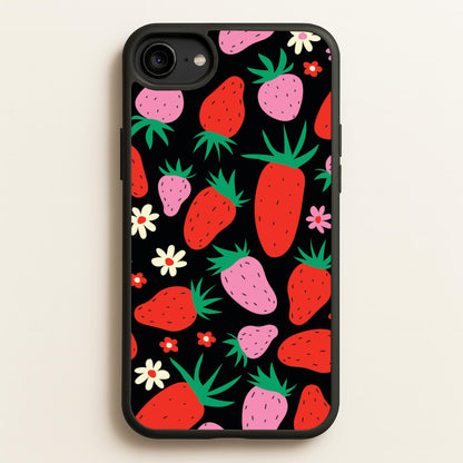 Abstract Strawberries Pattern  - Fruits Phone Case for iPhone 6 / 7 / 8 / SE