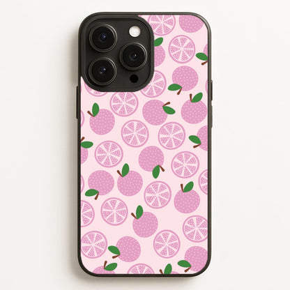 Textured Grapefruit Pattern  - Fruits Phone Case for iPhone 16 Pro Max