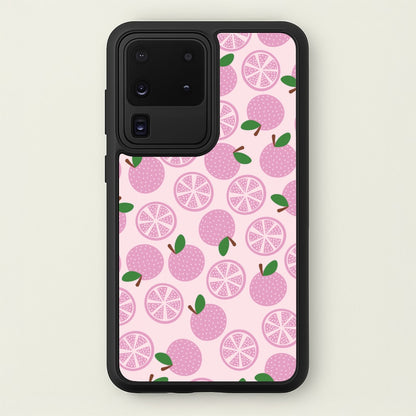 Textured Grapefruit Pattern  - Fruits Phone Case for Galaxy S20 Ultra