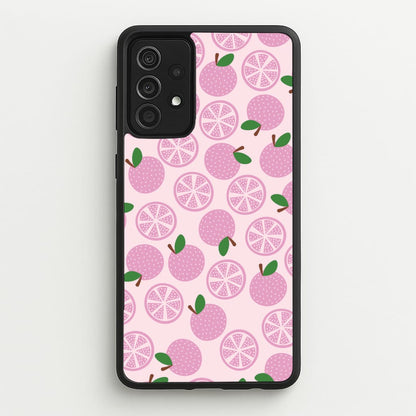Textured Grapefruit Pattern  - Fruits Phone Case for Galaxy A52 / A52s