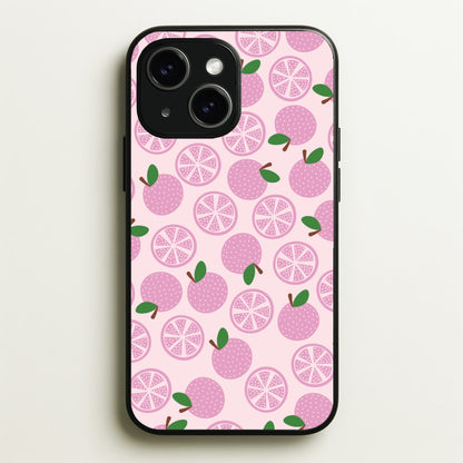 Textured Grapefruit Pattern  - Fruits Phone Case for iPhone 15 Plus