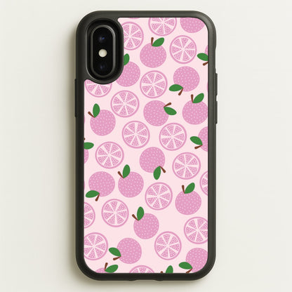 Textured Grapefruit Pattern  - Fruits Phone Case for iPhone X / XS