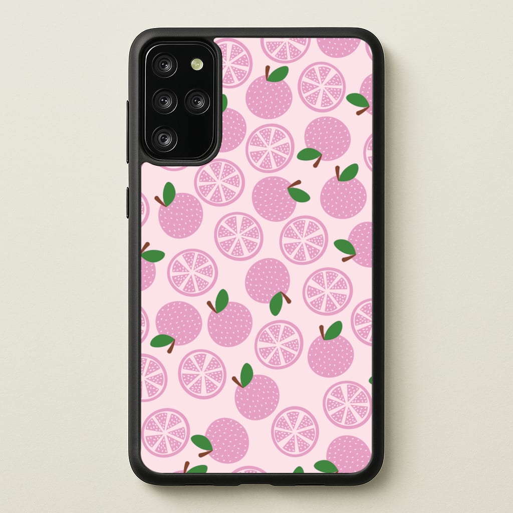Textured Grapefruit Pattern  - Fruits Phone Case for Galaxy S20 Plus