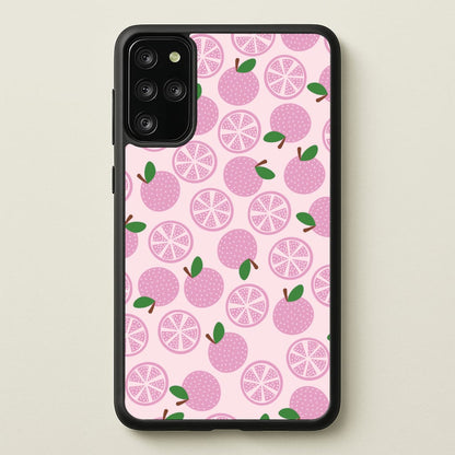 Textured Grapefruit Pattern  - Fruits Phone Case for Galaxy S20 Plus