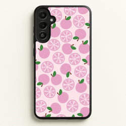 Textured Grapefruit Pattern  - Fruits Phone Case for Galaxy A34