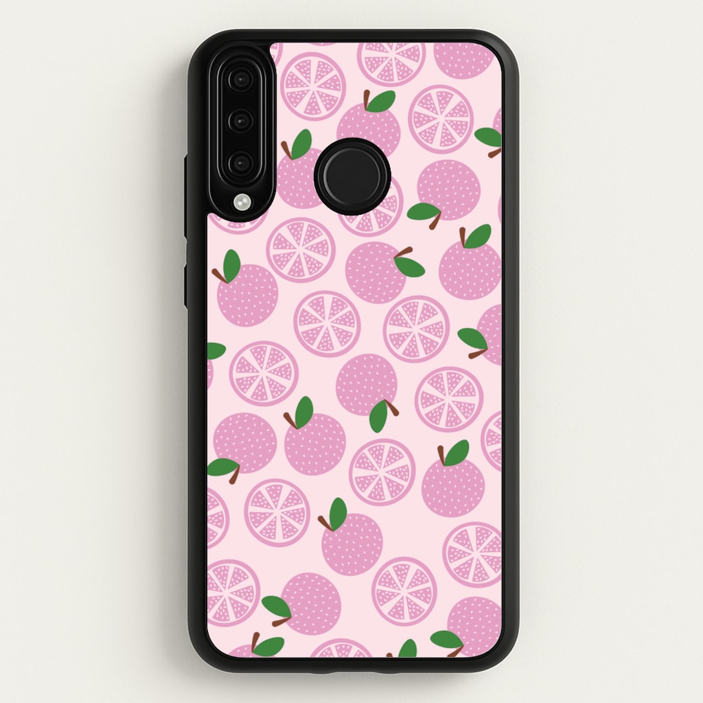 Textured Grapefruit Pattern  - Fruits Phone Case for Huawei P30 Lite