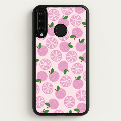 Textured Grapefruit Pattern  - Fruits Phone Case for Huawei P30 Lite