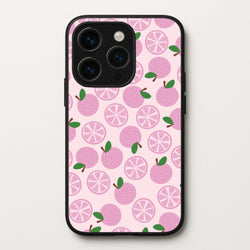 Textured Grapefruit Pattern  - Fruits Phone Case for iPhone 14 Pro