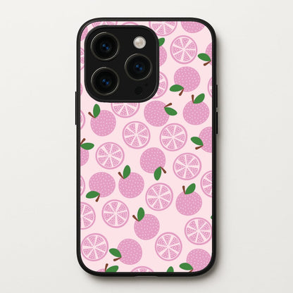 Textured Grapefruit Pattern  - Fruits Phone Case for iPhone 14 Pro