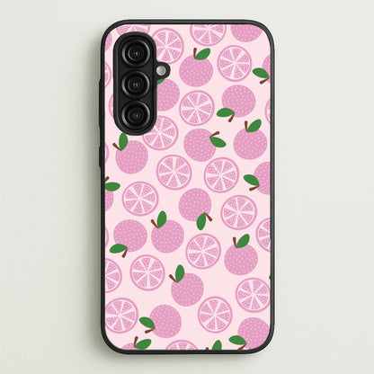 Textured Grapefruit Pattern  - Fruits Phone Case for Galaxy A16