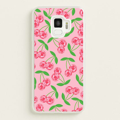 Disco Cherries Pattern  - Fruits Phone Case for Galaxy S9