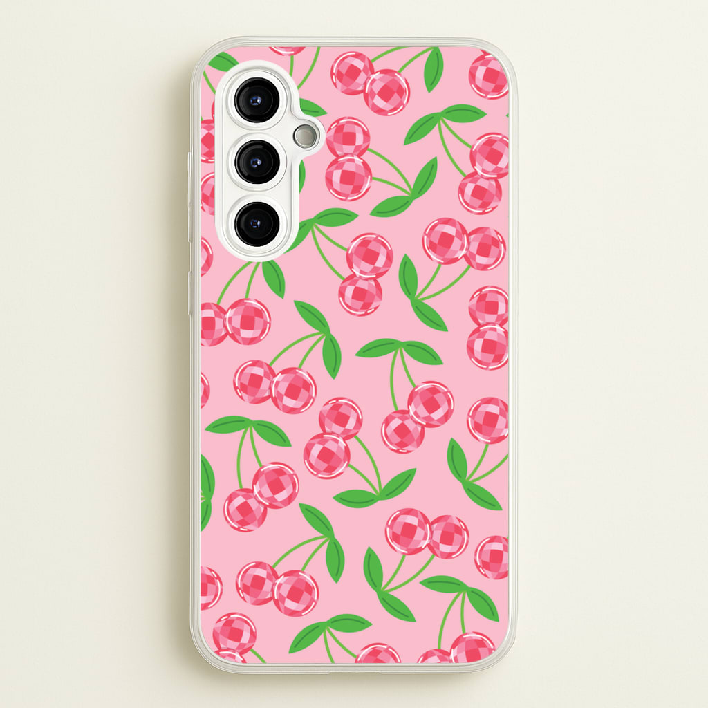 Disco Cherries Pattern  - Fruits Phone Case for Galaxy A54