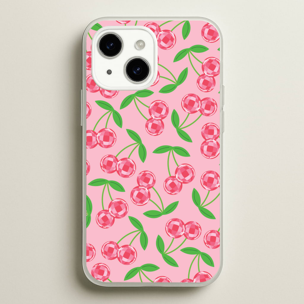 Disco Cherries Pattern  - Fruits Phone Case for iPhone 15