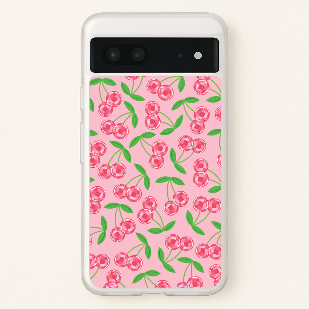 Disco Cherries Pattern  - Fruits Phone Case for Google Pixel 7