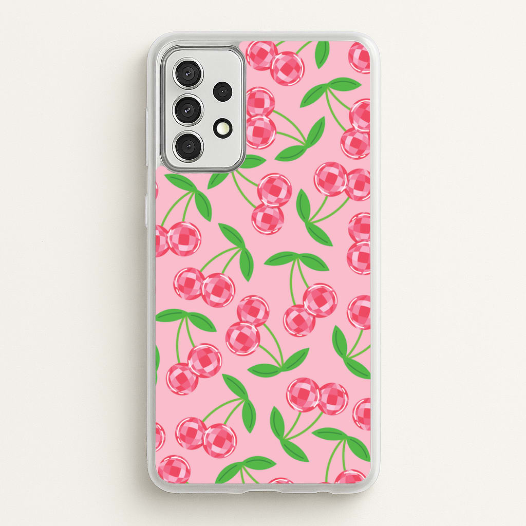 Disco Cherries Pattern  - Fruits Phone Case for Galaxy A52 / A52s