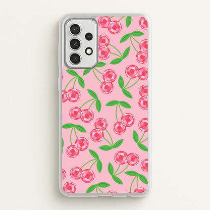 Disco Cherries Pattern  - Fruits Phone Case for Galaxy A52 / A52s