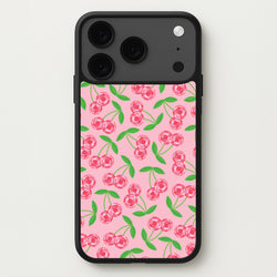 Disco Cherries Pattern Phone Case for iPhone 17 Pro Max
