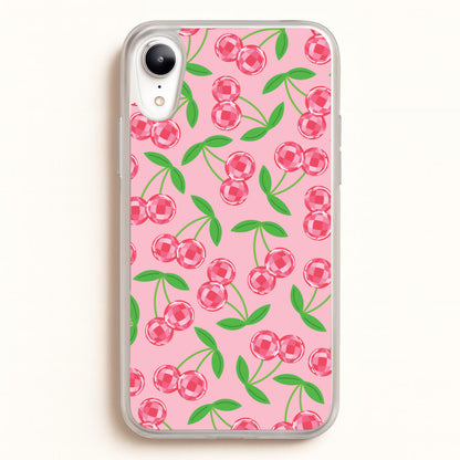 Disco Cherries Pattern  - Fruits Phone Case for iPhone XR