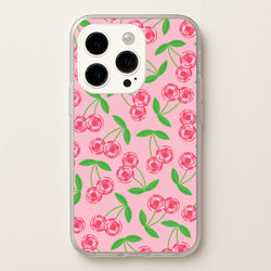 Disco Cherries Pattern  - Fruits Phone Case for iPhone 15 Pro