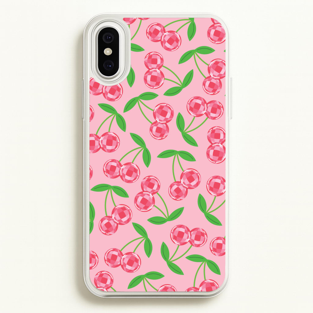Disco Cherries Pattern  - Fruits Phone Case for iPhone XS Max