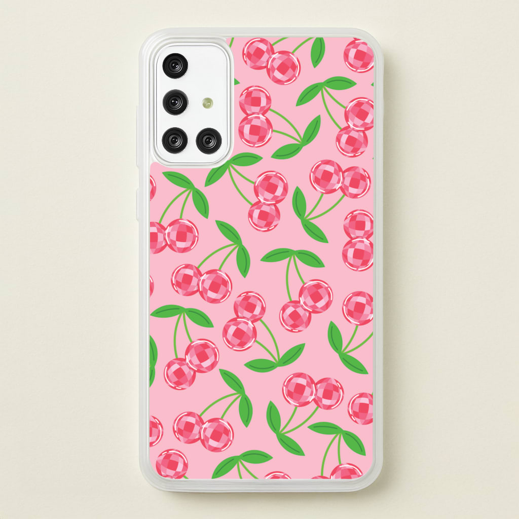 Disco Cherries Pattern  - Fruits Phone Case for Galaxy A71