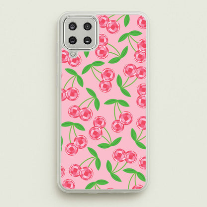 Disco Cherries Pattern  - Fruits Phone Case for Galaxy A12