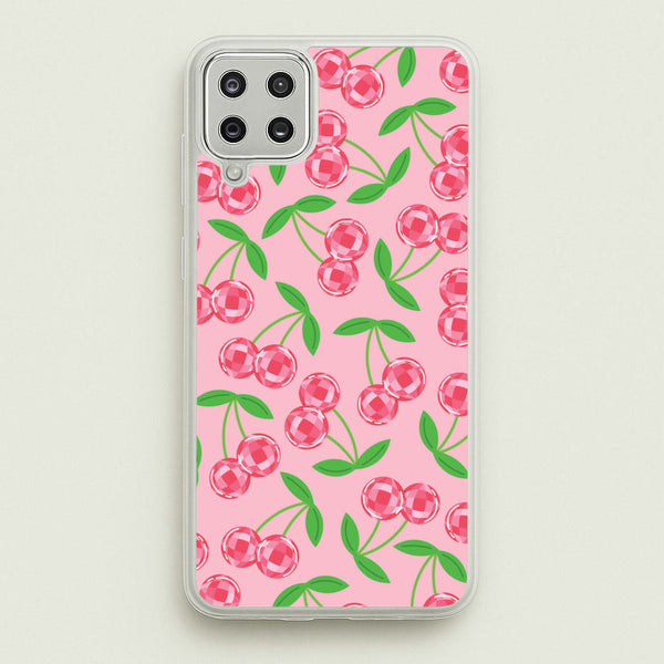 Disco Cherries Pattern  - Fruits Phone Case for Galaxy A12