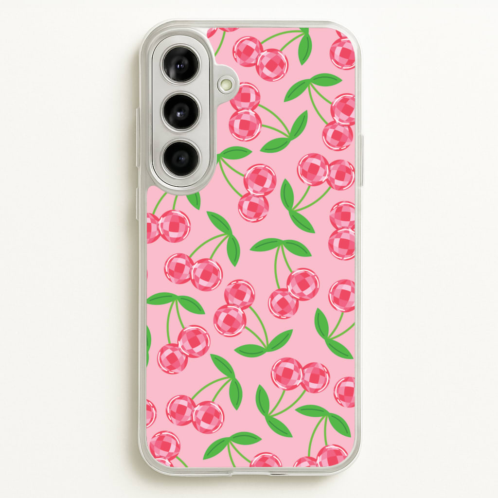 Disco Cherries Pattern  - Fruits Phone Case for Galaxy A56
