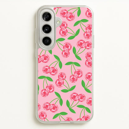 Disco Cherries Pattern  - Fruits Phone Case for Galaxy A56