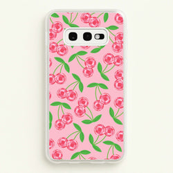Disco Cherries Pattern  - Fruits Phone Case for Galaxy S10e