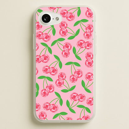 Disco Cherries Pattern  - Fruits Phone Case for iPhone 16e